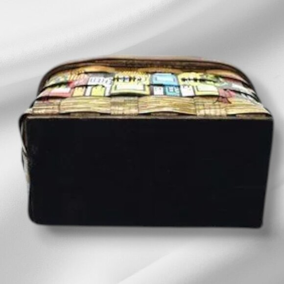 Vintage MCM Caro-Nan Basket Purse Signed Grand Rapids Streetscape Hand Painted - Picture 6 of 14